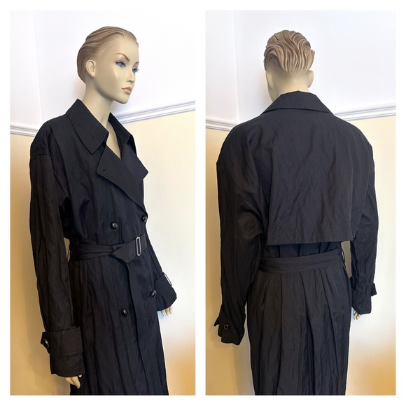 Lafayette 148 black belted trench coat - Picture 15 of 15